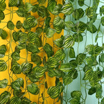 guirlande végétale artificielle feuilles vert naturel decoration extérieure mariage fête thanksgiving christmas party hanging