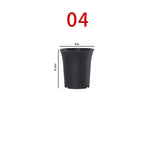 pots fleurs noirs modernes plastique plateau différentes tailles jardinage durable