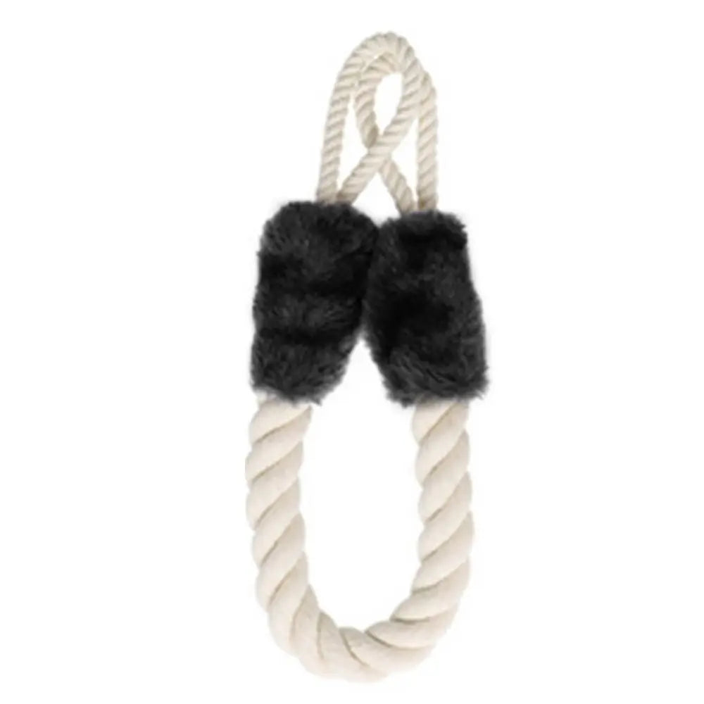 boucle porte corde torsadée fourrure doublure moderne rustique blanc noir bleu marron