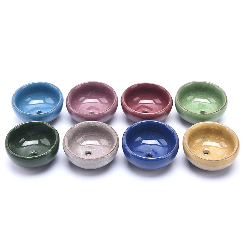 coupelle céramique moderne bleu vert marron gris rose craquelée aspect minimaliste
