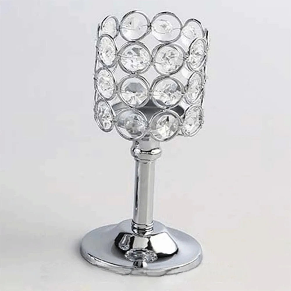 bougeoir moderne or argent cristal élégant table maison mariage