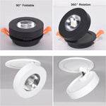 Spot LED dimmable 220V blanc noir moderne minimaliste fixé vis 6000K 4000K 3000K