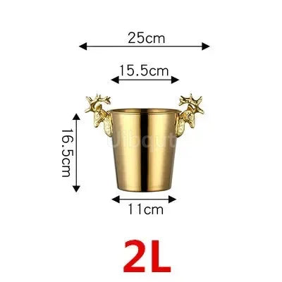 cuve vin acier inoxydable poignées vin whisky champagne seau glace