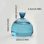 vase moderne transparent rose bleu vert jaune marbré petite grande