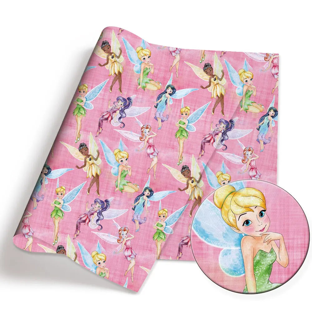serviettes enfants dessins animés personnages fées sirènes motifs colorés rose vert bleu blanc opaques