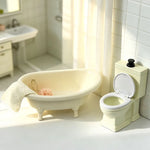 accessoires maison poupée fonte miniature toilettes baignoire 12 décoration chambre maison