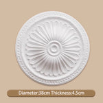 décoratif blanc ornements floraux classique 50cm diamètre 2.8cm épaisseur