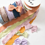 rubans organza rayés texturés couleur unie rose bleu orange beige floral 100 polyester