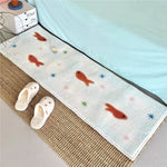 tapis multicolore motif cerises pois pile désossée antidérapant imperméable moderne décontracté usage maison camping