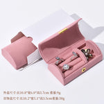 boîte rangement bijoux velours portable voyage rose gris bleu vert classique bouton doré bracelets