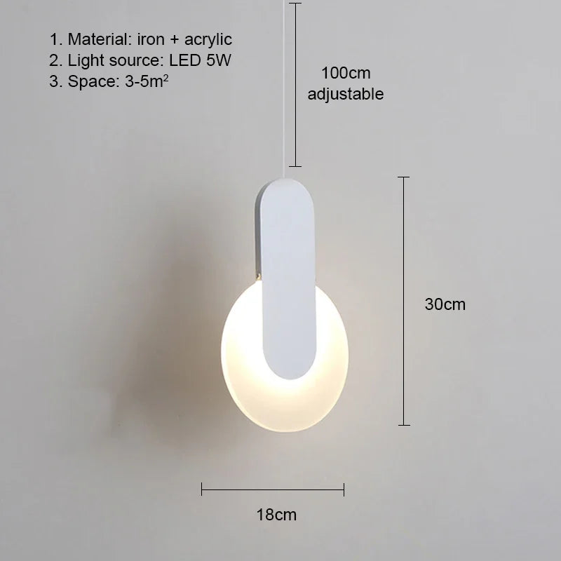 Lampes suspendues modernes minimaliste câble suspension plaque fixation globes opale abatjour blanc noir chambre
