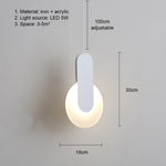 Lampes suspendues modernes minimaliste câble suspension plaque fixation globes opale abatjour blanc noir chambre