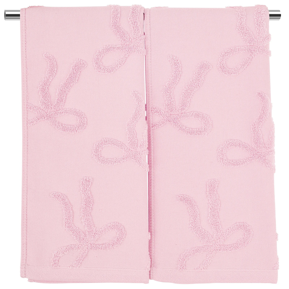 serviettes bain coton embossées rose moderne haute absorption 75x35cm set pièces