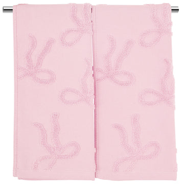 serviettes bain coton embossées rose moderne haute absorption 75x35cm set pièces