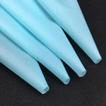 sacs pâte modeler silicone bleu clair vert fluo rose clair blanc coniques