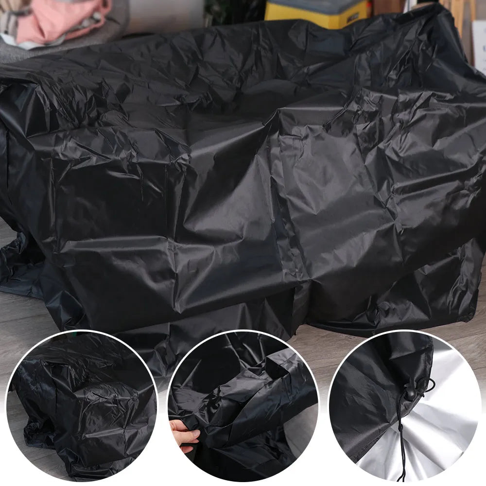 housse protection meuble noir poly coton uv résistant moderne anti poussière imperméable coupe vent