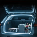 ruban lumineux flexible adhésif blanc moderne coffre arrière voiture led ambiance éclairage intérieur auto