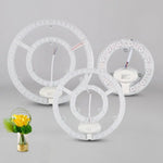 lampe led circulaire diodes adhésif moderne technologique blanc plafonnier facile chambre salon