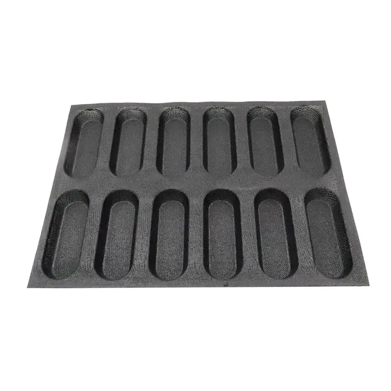 moule silicone perforé noir cavités rectangulaires baking tray viennoiseries industriel utilitaire cuisine