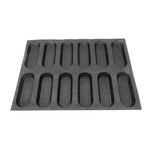 moule silicone perforé noir cavités rectangulaires baking tray viennoiseries industriel utilitaire cuisine