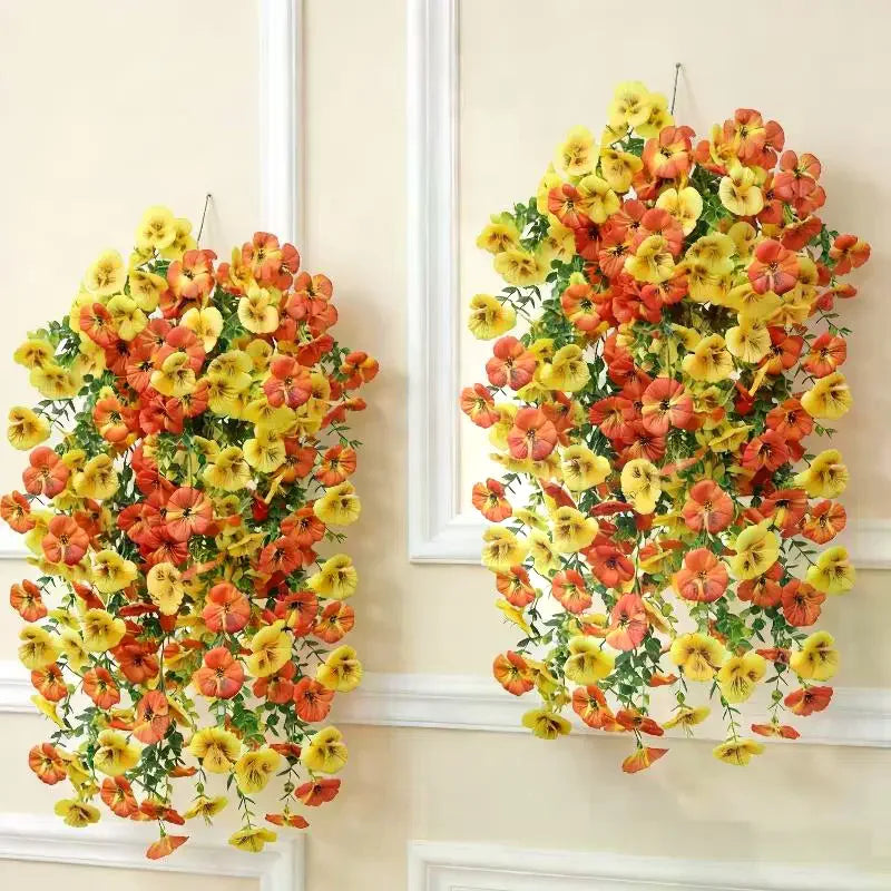 guirlande fleurs artificielles violettes glycines décoration intérieure moderne mariage maison jardin
