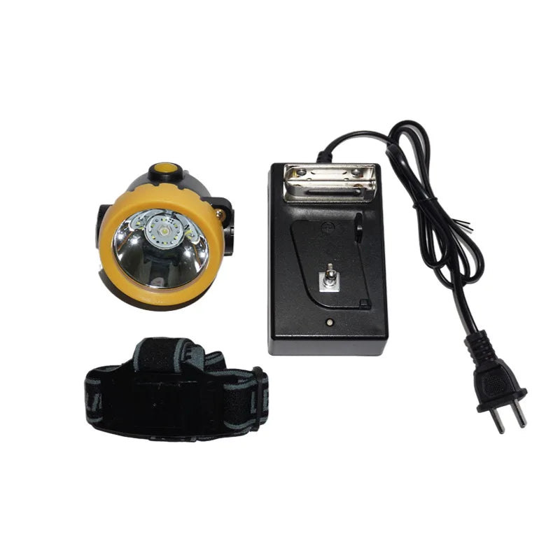 lampe frontale led noire pratique chargeur incluse ceinture ajustable camping chasseextérieur