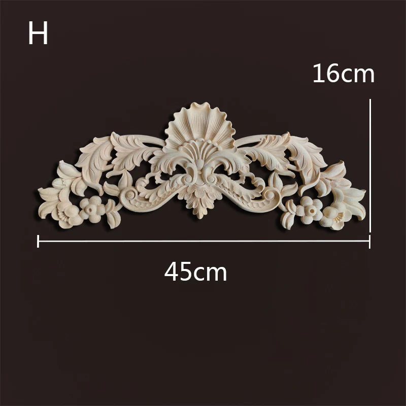 ornement décoratif bois blanc baroque fleurs feuillage classique fixations invisibles