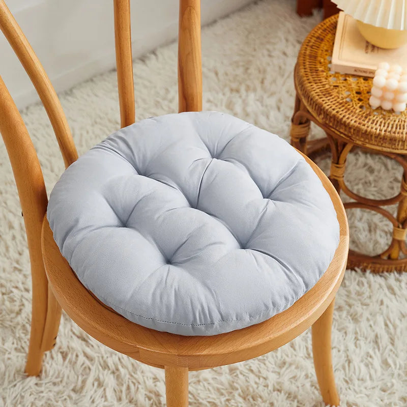 coussin rond antidérapant coton polyester couleur gris moderne øllets 30cm violet bleu marron jaune