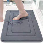 tapis bain gris moderne doux antidérapant polyester géométrique respectueux l'environnement salon entrée chambre