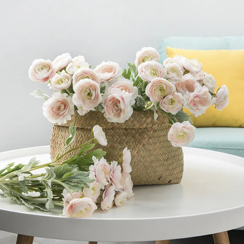 décoration intérieure bouquet artificiel rose blanc jaune moderne minimaliste 50cm hauteur