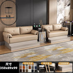 canapé moderne couleur beige bleu noir marron orange tapis minimaliste salon