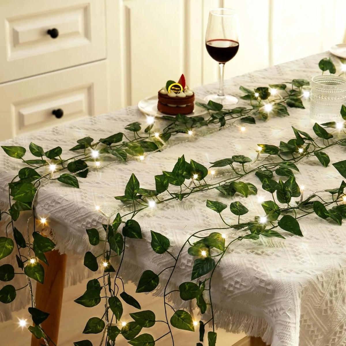 guirlande artificielle feuilles vert lierre extérieur decoration maison mariage 10m 6m 4m 2m