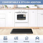 tapis noir imperméable antidérapant moderne épais 4/5 pouces confortable salon sol PVC resistant traces