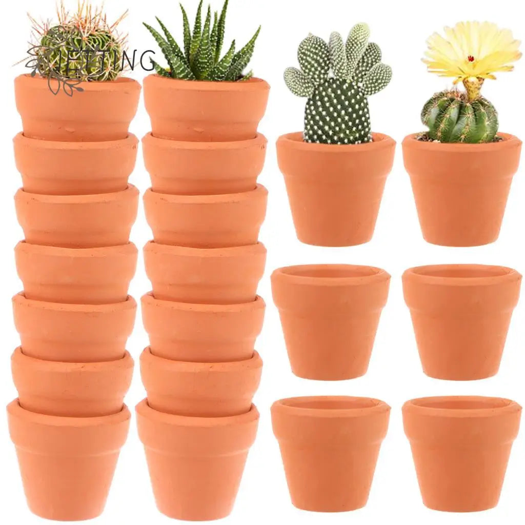 pots céramique miniatures plantes succulentes cactus rustique jardinage diy 3cm orange terracotte