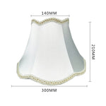 abat jour tissu floral broderie franges beige luxe décoration lampe table murale moderne