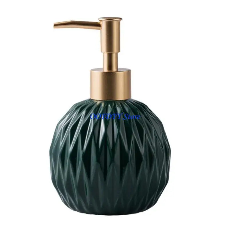 distributeur savon liquide rouge vert noir blanc rayures diagonales moderne élégant Pompe