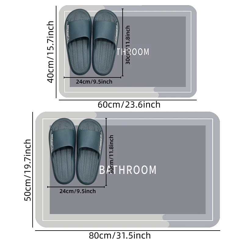 tapis bain bleu gris moderne minimaliste texture simple adhésif salle bain