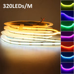 ruban led coB 5m 12v blanc chaud froid rouge vert bleu clips modernes