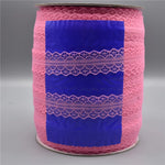 ruban dentelle fine blanc bleu rouge rose violet beige 28mm mariage décoration classique��
