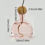 vase moderne transparent rose bleu vert jaune marbré petite grande