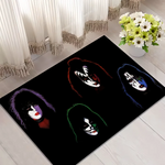 tapis moderne oriental résistant antibactéries antidérapant noir blanc rouge gris