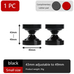 support fixation vis noir bagues rayures modernes anti secouement téléscopique adjustable matériaux attaches auto