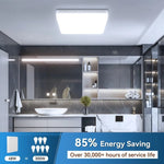 lampe carrée moderne blanc mat led clips facile 2000 8200 lumens 90 260v