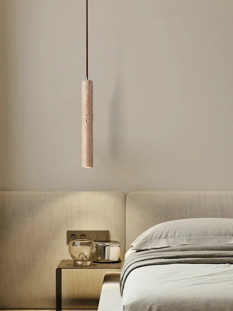 lampe suspendue pierre beige clair minimaliste moderne suspension salon cuisine chambre