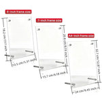cadre photo acrylique transparent moderne pouces pouces A4 supports métalliques