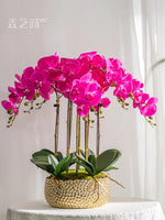 Vue de côté de l'orchidée papillon artificielle - design raffiné