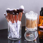 boîte rangement cosmétique transparente plastique cotons lingettes maquillage bijoux salle