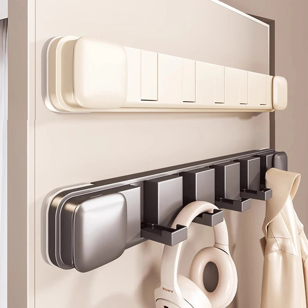 porte clés mural adhésif support accessoires moderne gris métallisé sans perçage multifonctionnel entrée cuisine