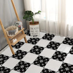 pochoirs carreaux décoratifs noir blanc floral géométrique opaques adhésifs 12 pouces mandala réutilisables mur