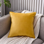 housse coussin velours moderne couleur jaune rose gris orange vert polyester coton lit 60cm